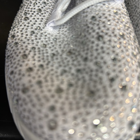 Fashion Nova Glittering Silver and White Women's Sneakers - Picture 5 of 7